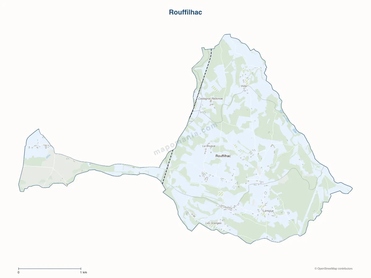 Carte de Rouffilhac à personnaliser