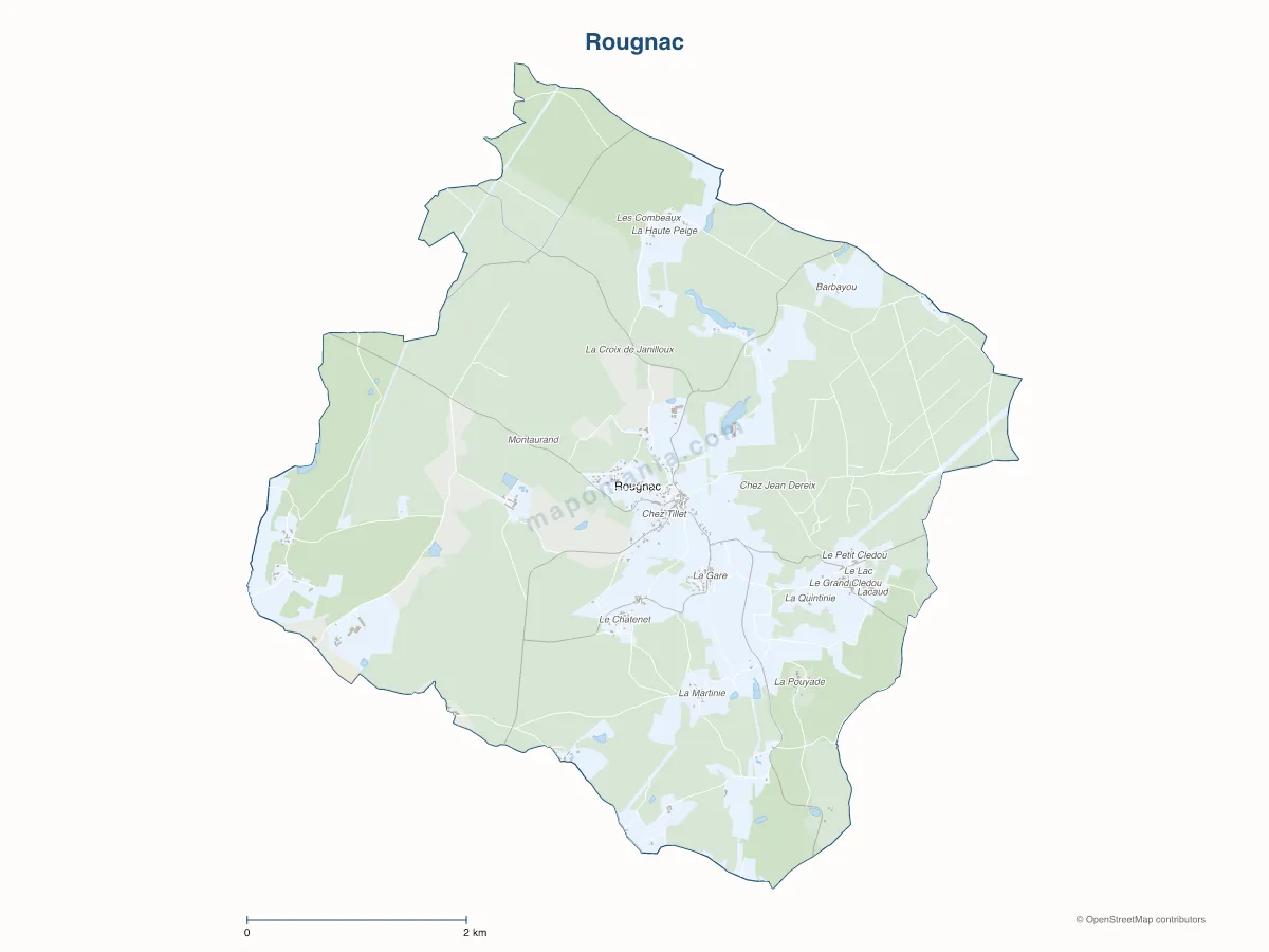 Carte de Rougnac à personnaliser