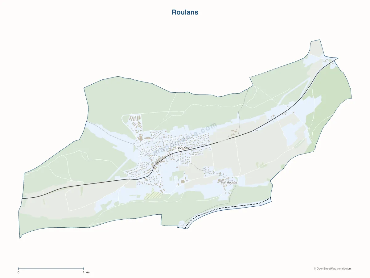 Carte de Roulans à personnaliser