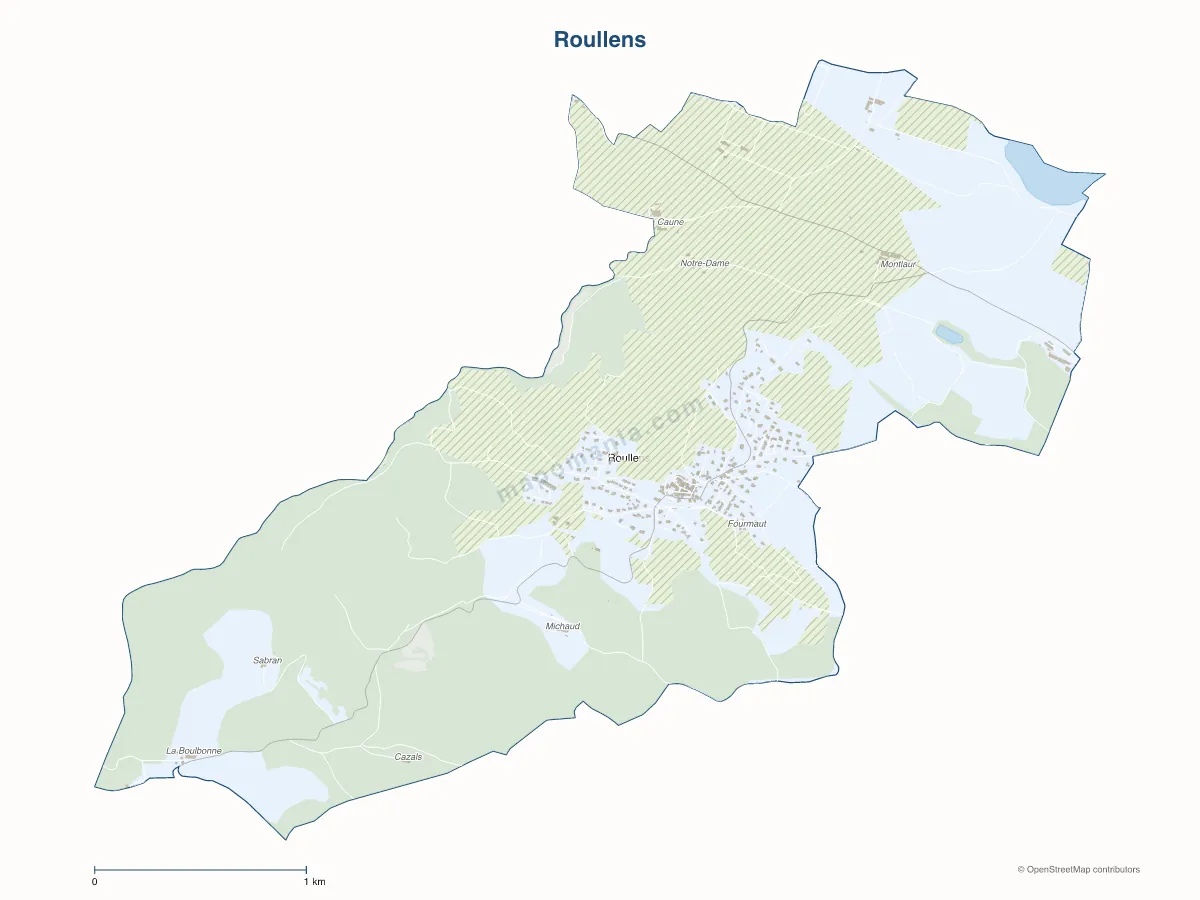 Carte de Roullens à personnaliser