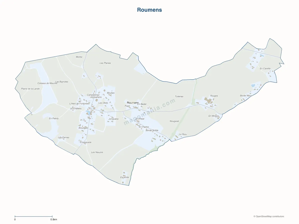 Carte de Roumens à personnaliser