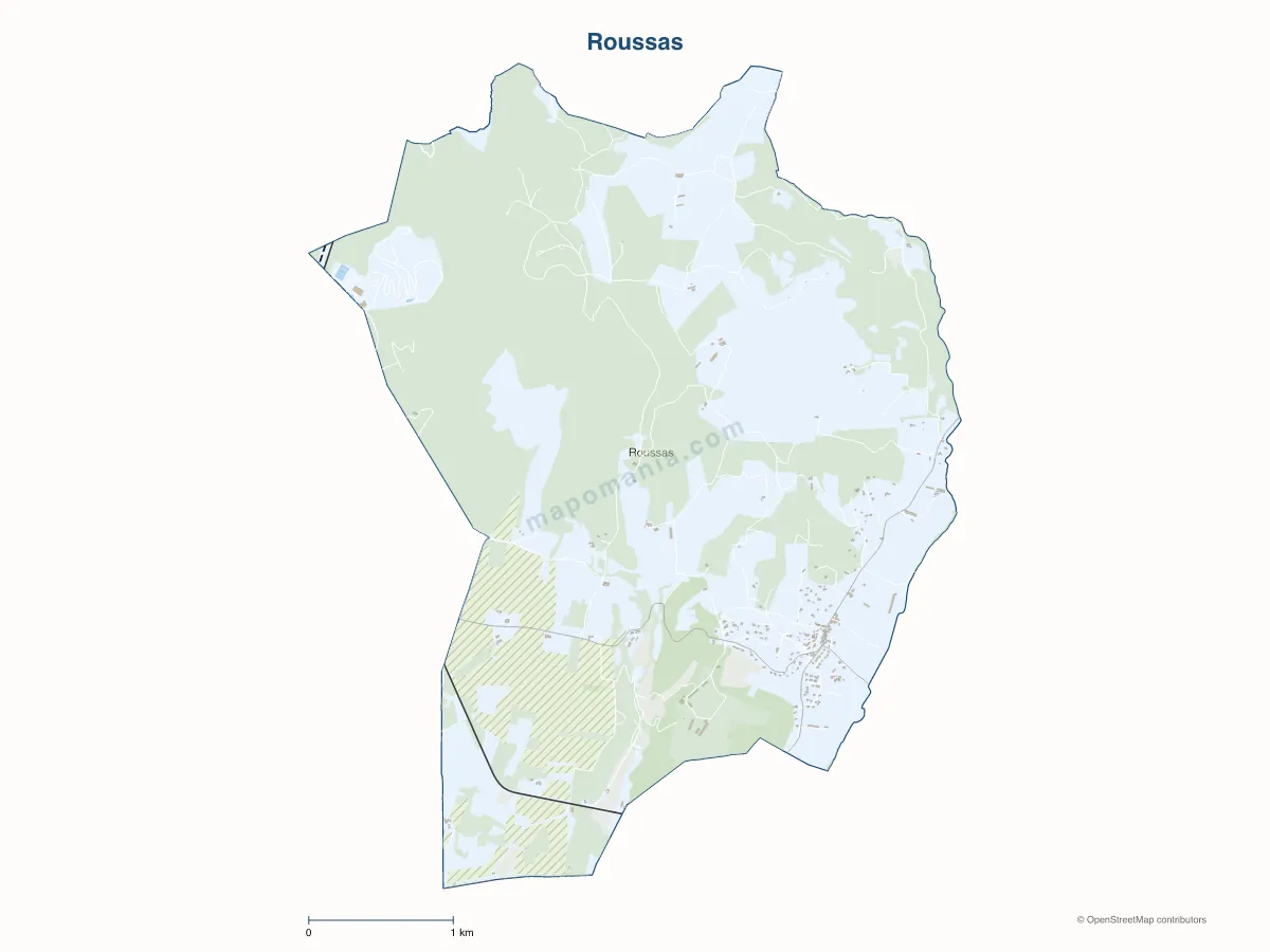 Carte de Roussas à personnaliser