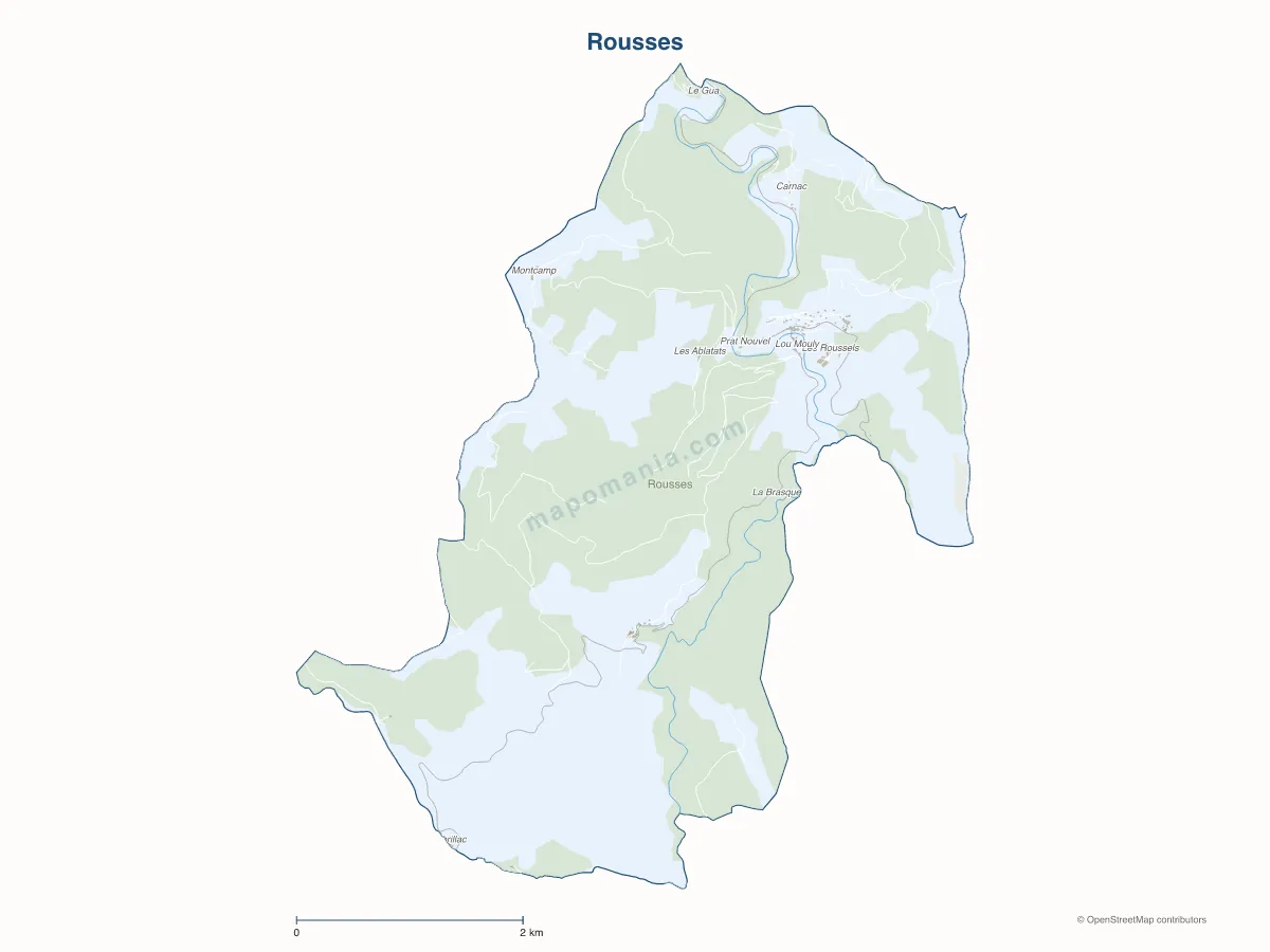 Carte de Rousses à personnaliser