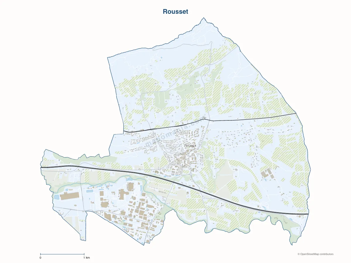 Carte de Rousset à personnaliser