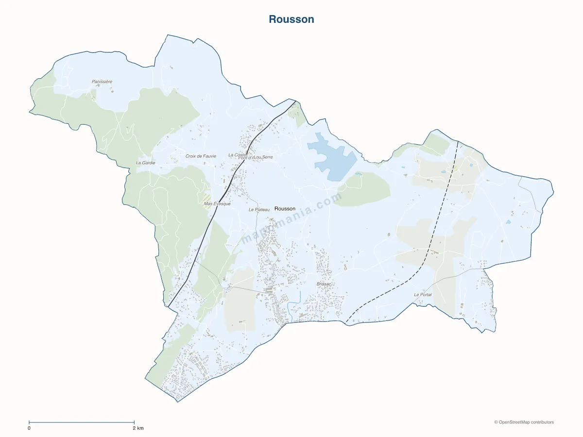 Carte de Rousson à personnaliser