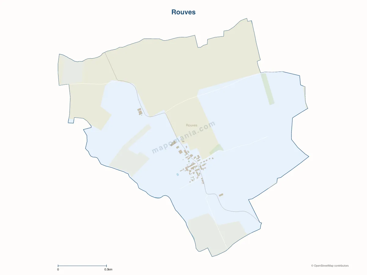 Carte de Rouves à personnaliser