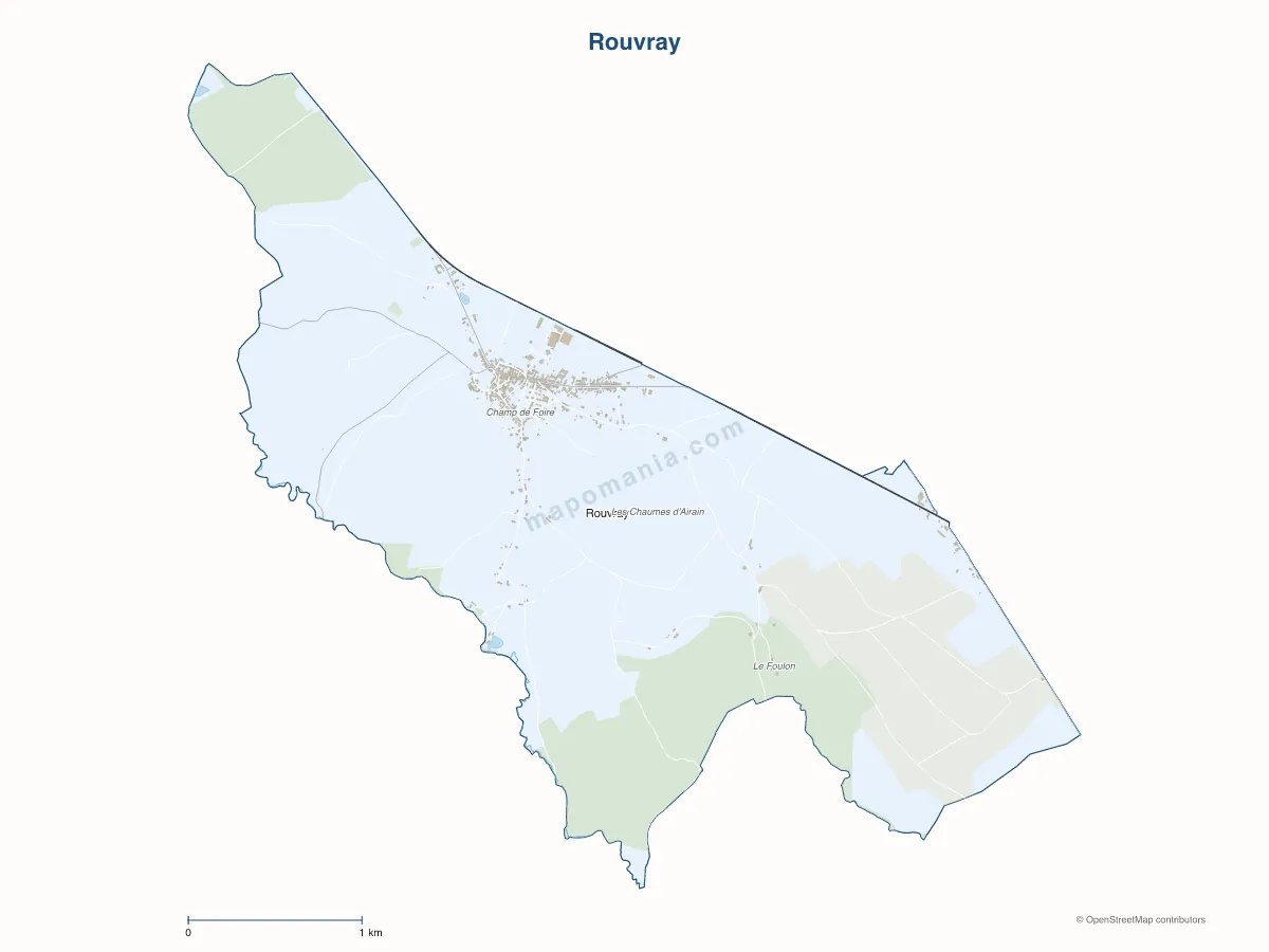 Carte de Rouvray à personnaliser