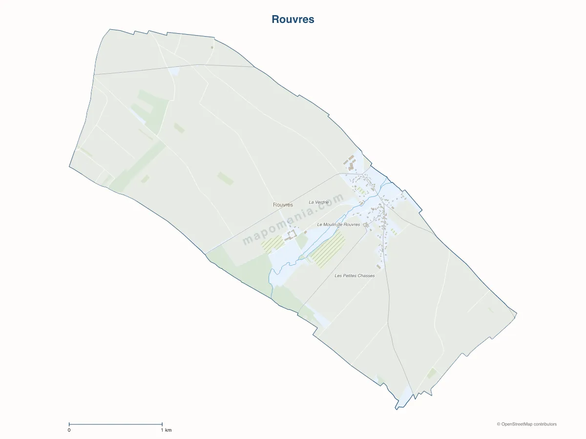 Carte de Rouvres à personnaliser