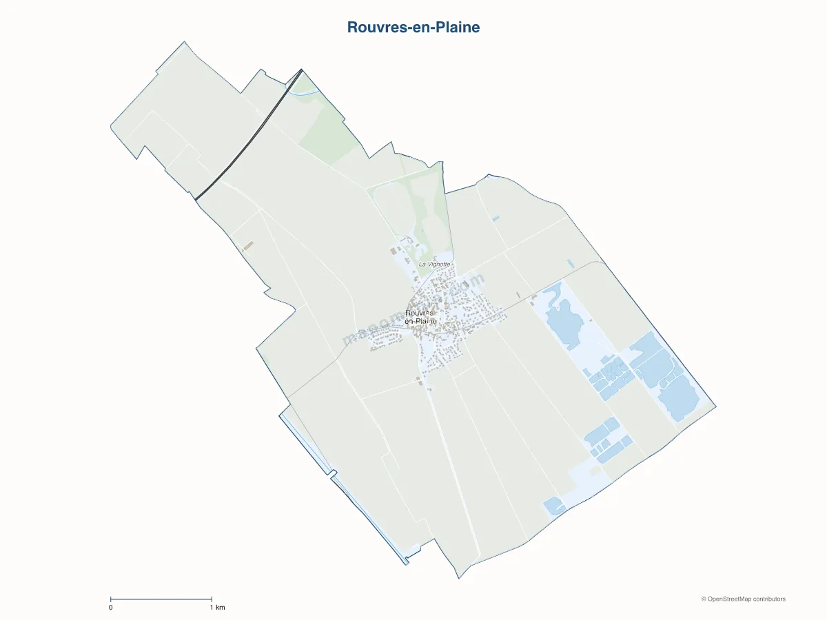 Carte de Rouvres-en-Plaine à personnaliser