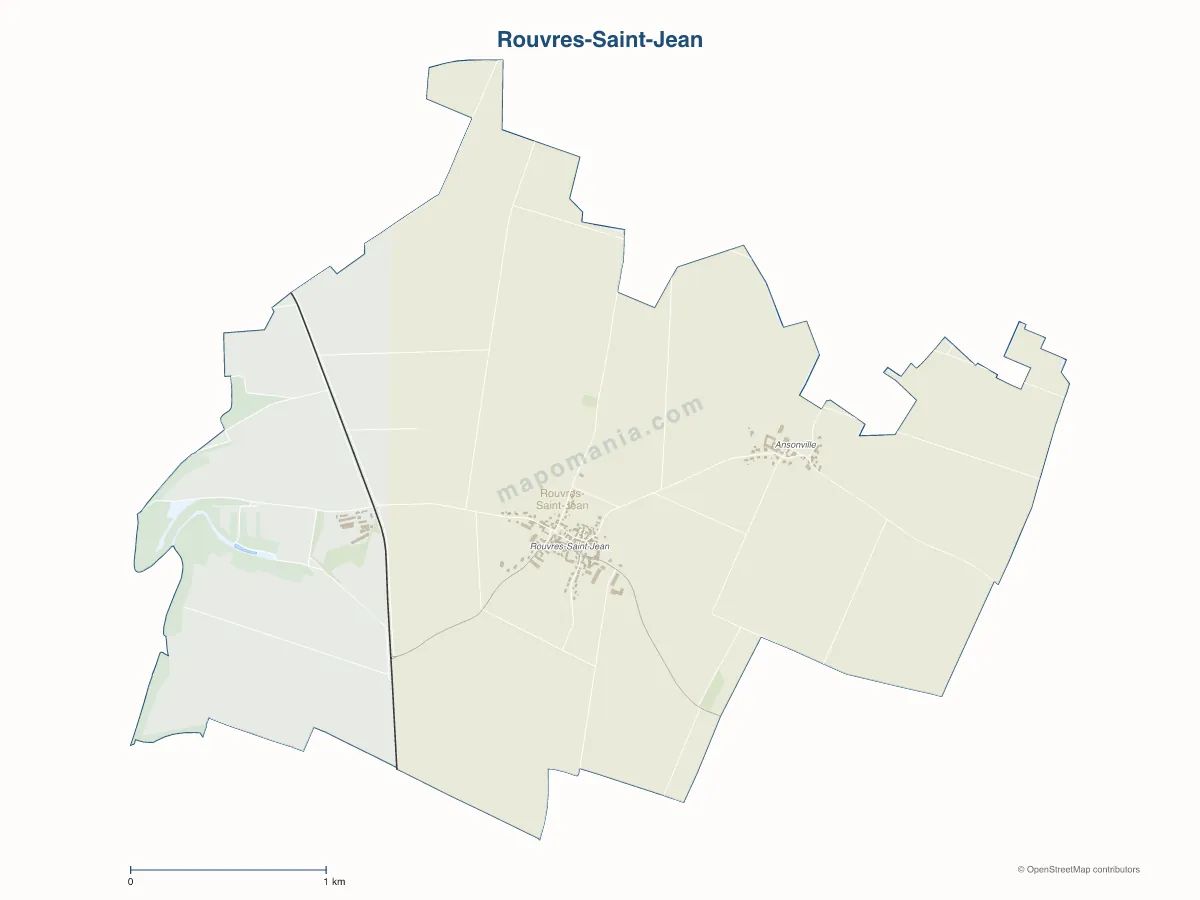 Carte de Rouvres-Saint-Jean à personnaliser