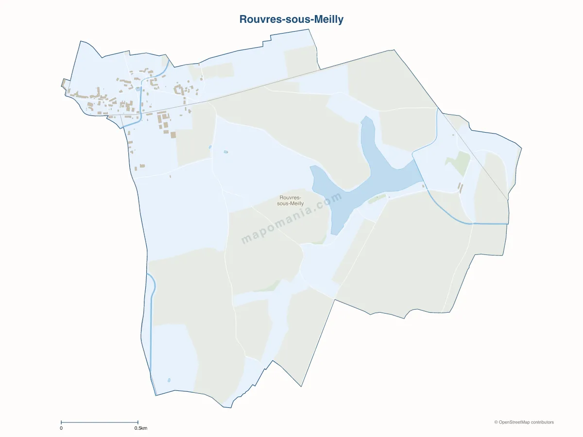 Carte de Rouvres-sous-Meilly à personnaliser
