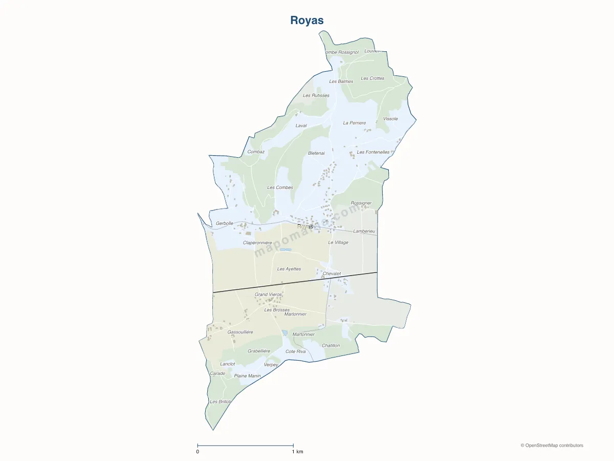 Carte de Royas à personnaliser