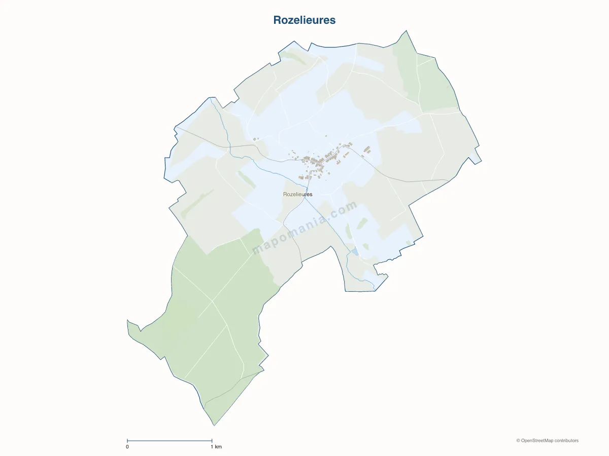 Carte de Rozelieures à personnaliser