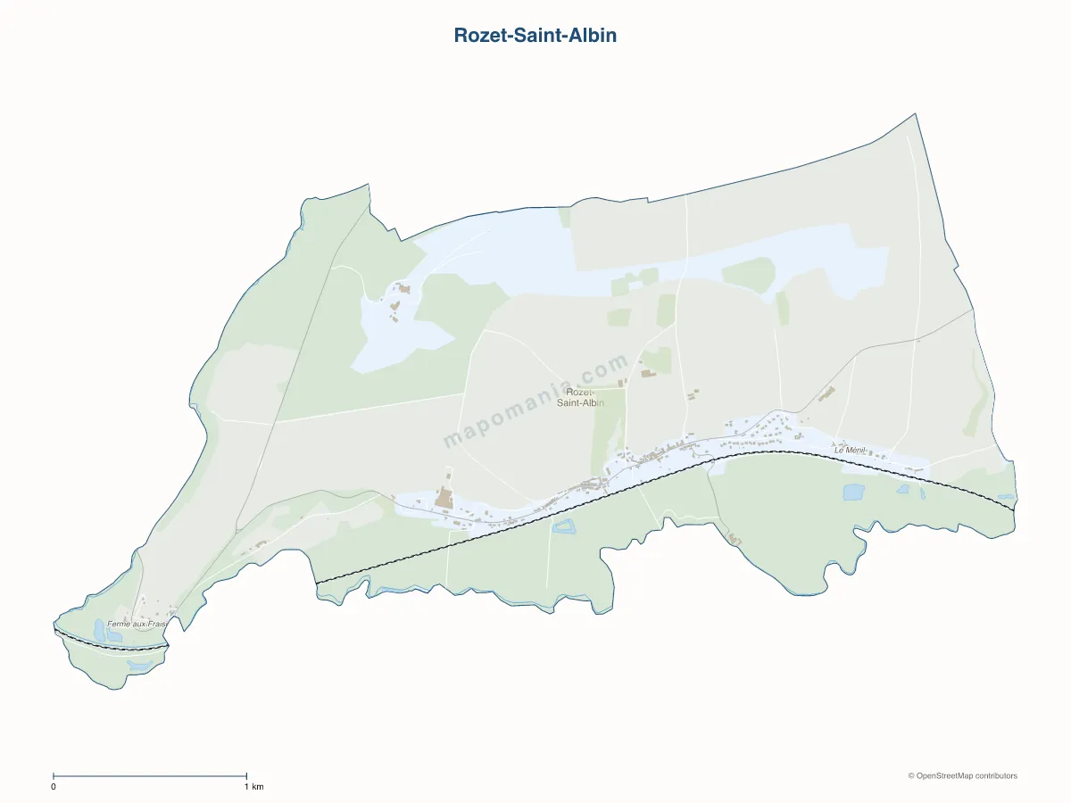 Carte de Rozet-Saint-Albin à personnaliser
