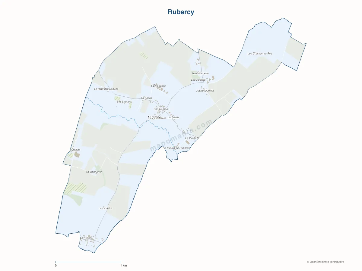 Carte de Rubercy à personnaliser