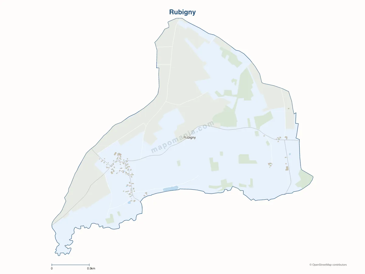 Carte de Rubigny à personnaliser
