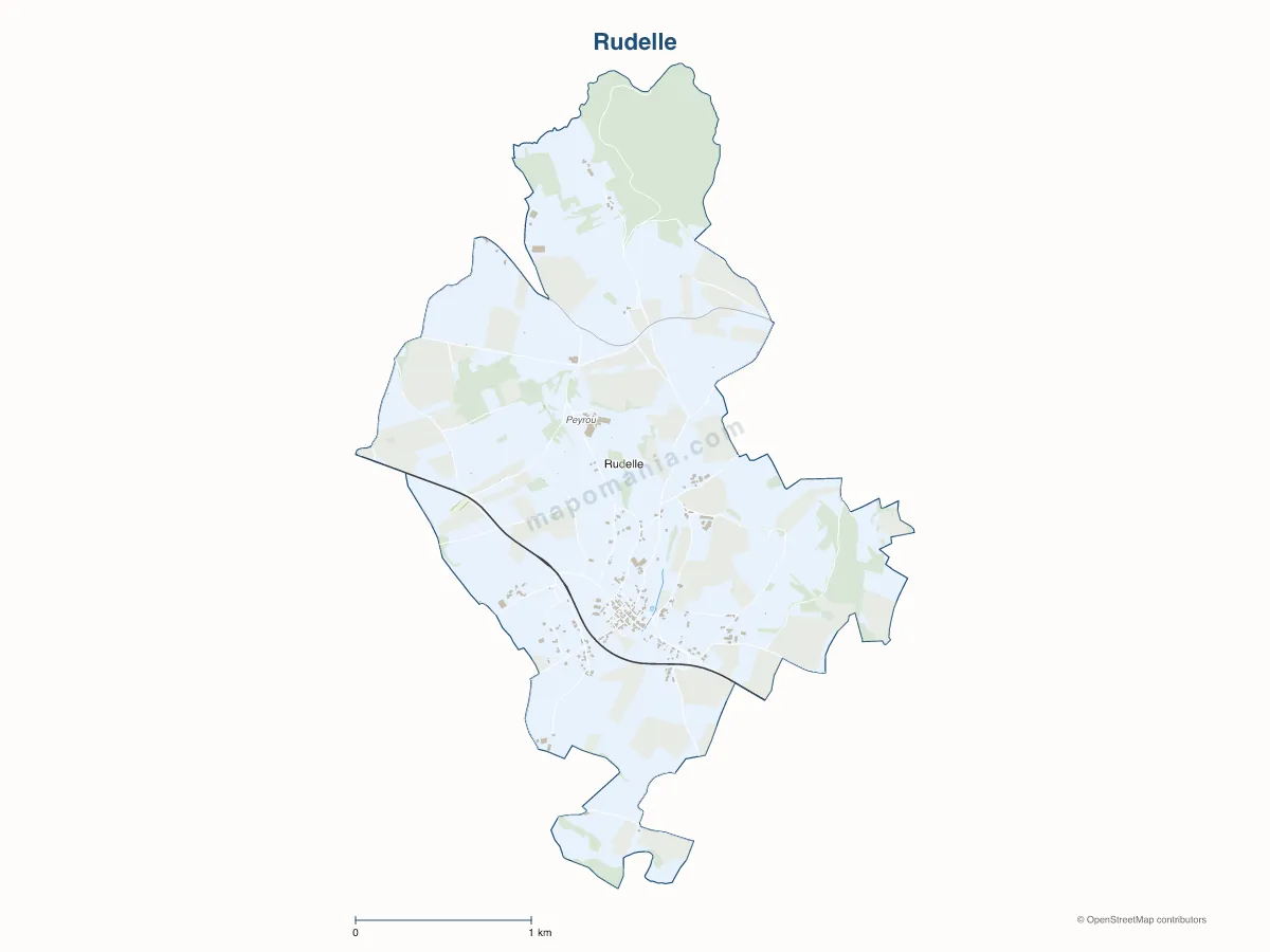 Carte de Rudelle à personnaliser
