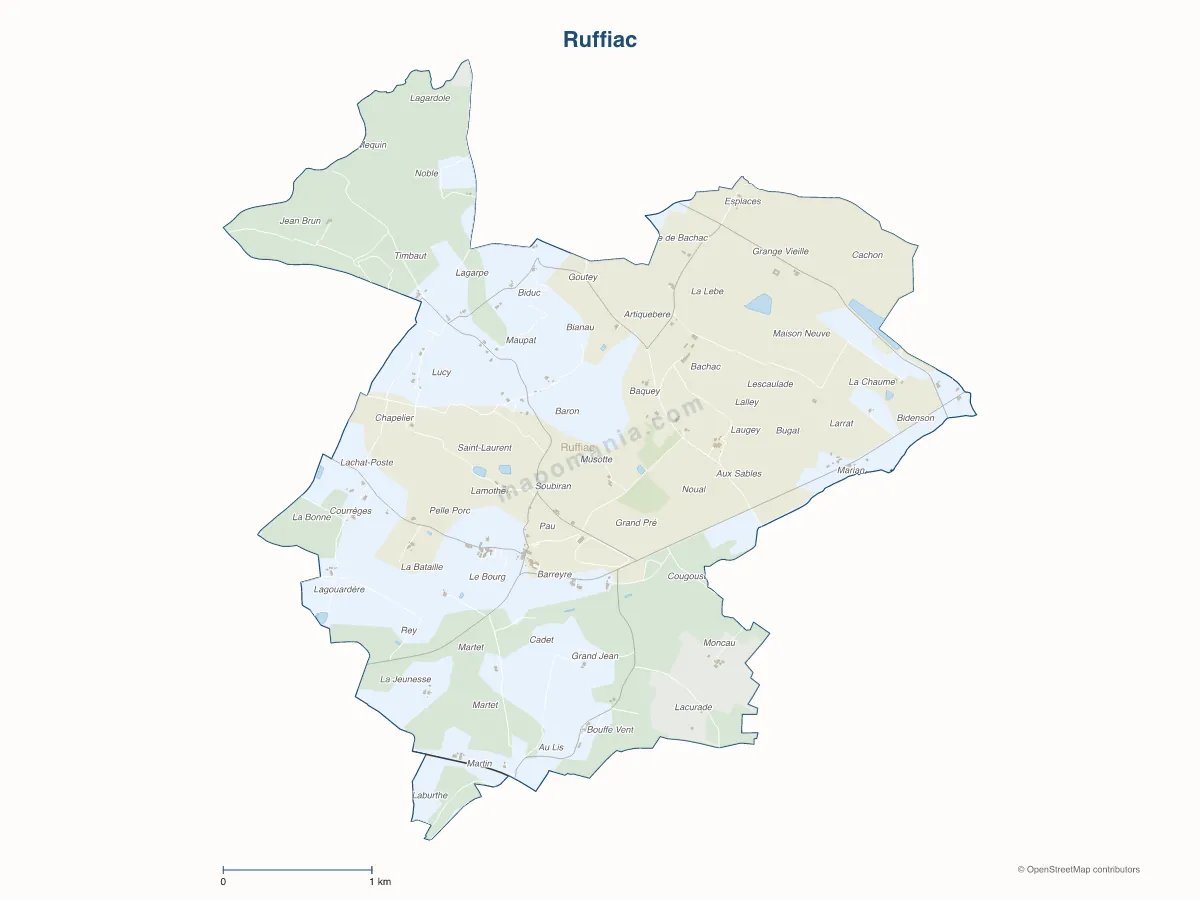 Carte de Ruffiac à personnaliser