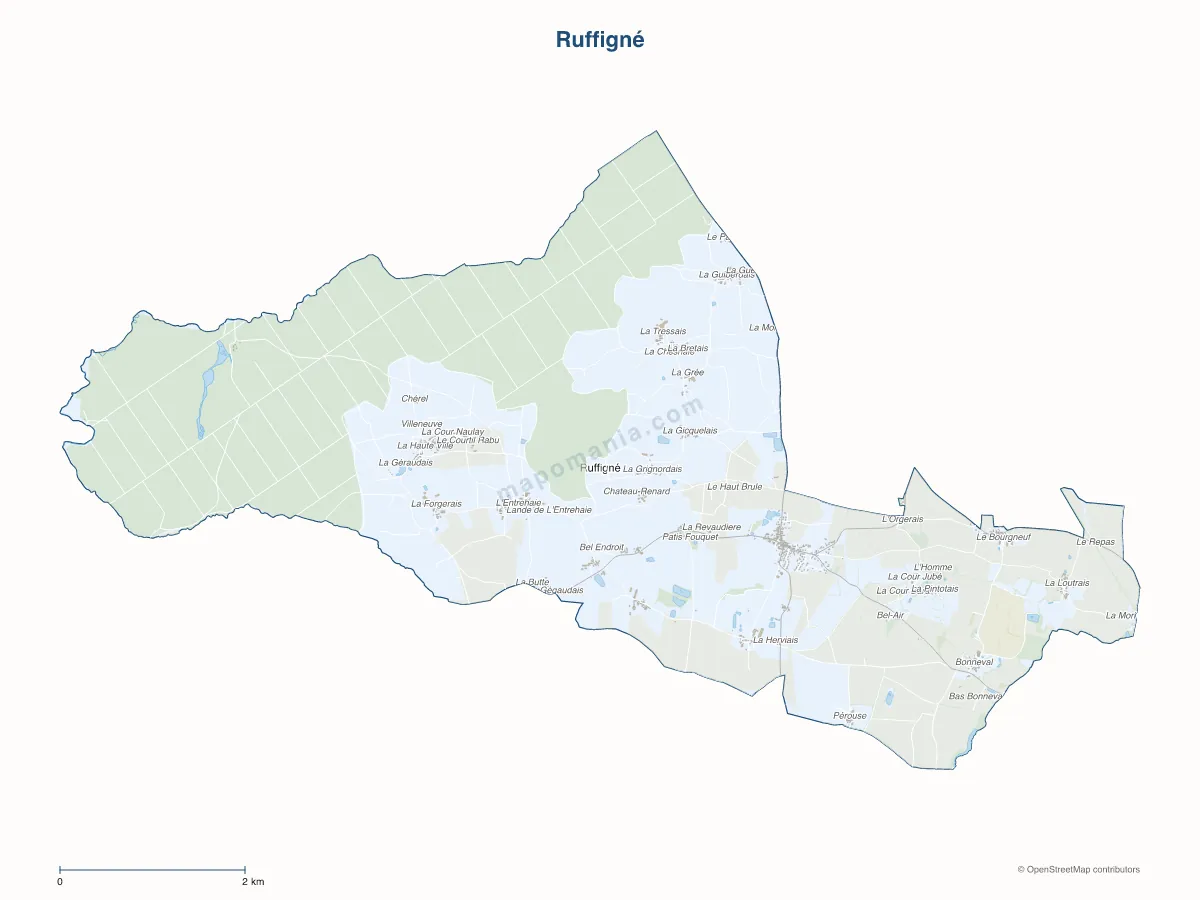 Carte de Ruffigné à personnaliser
