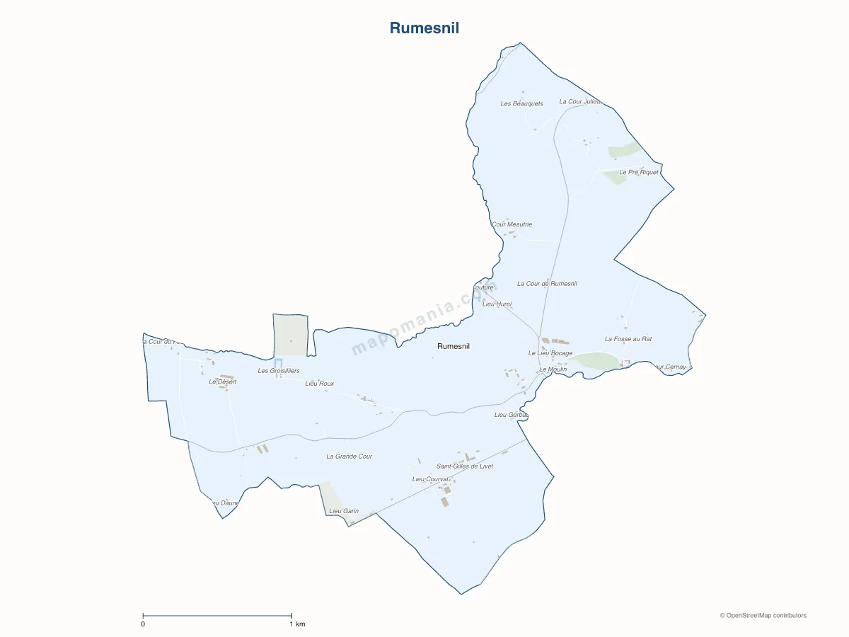 Carte de Rumesnil à personnaliser