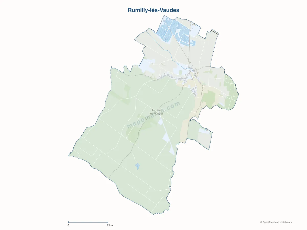 Carte de Rumilly-lès-Vaudes à personnaliser