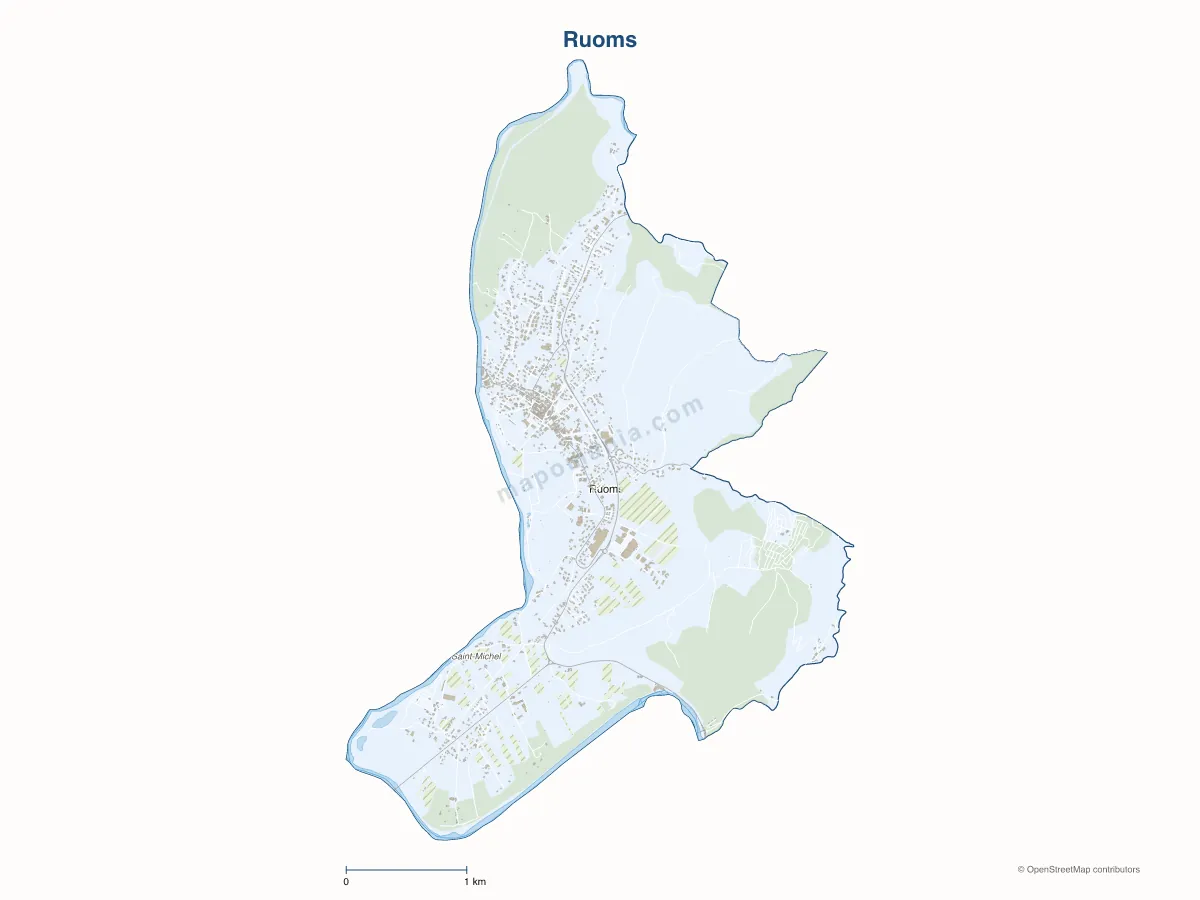 Carte de Ruoms à personnaliser