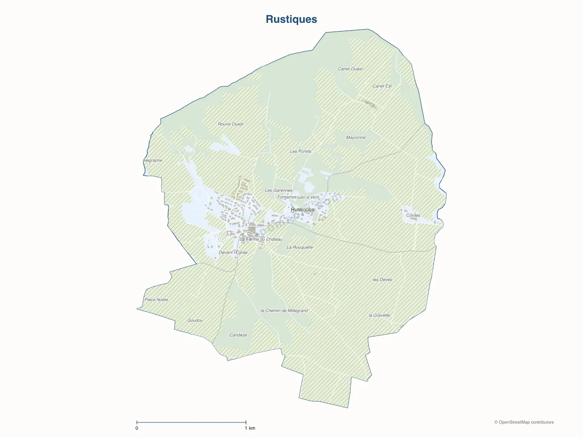 Carte de Rustiques à personnaliser