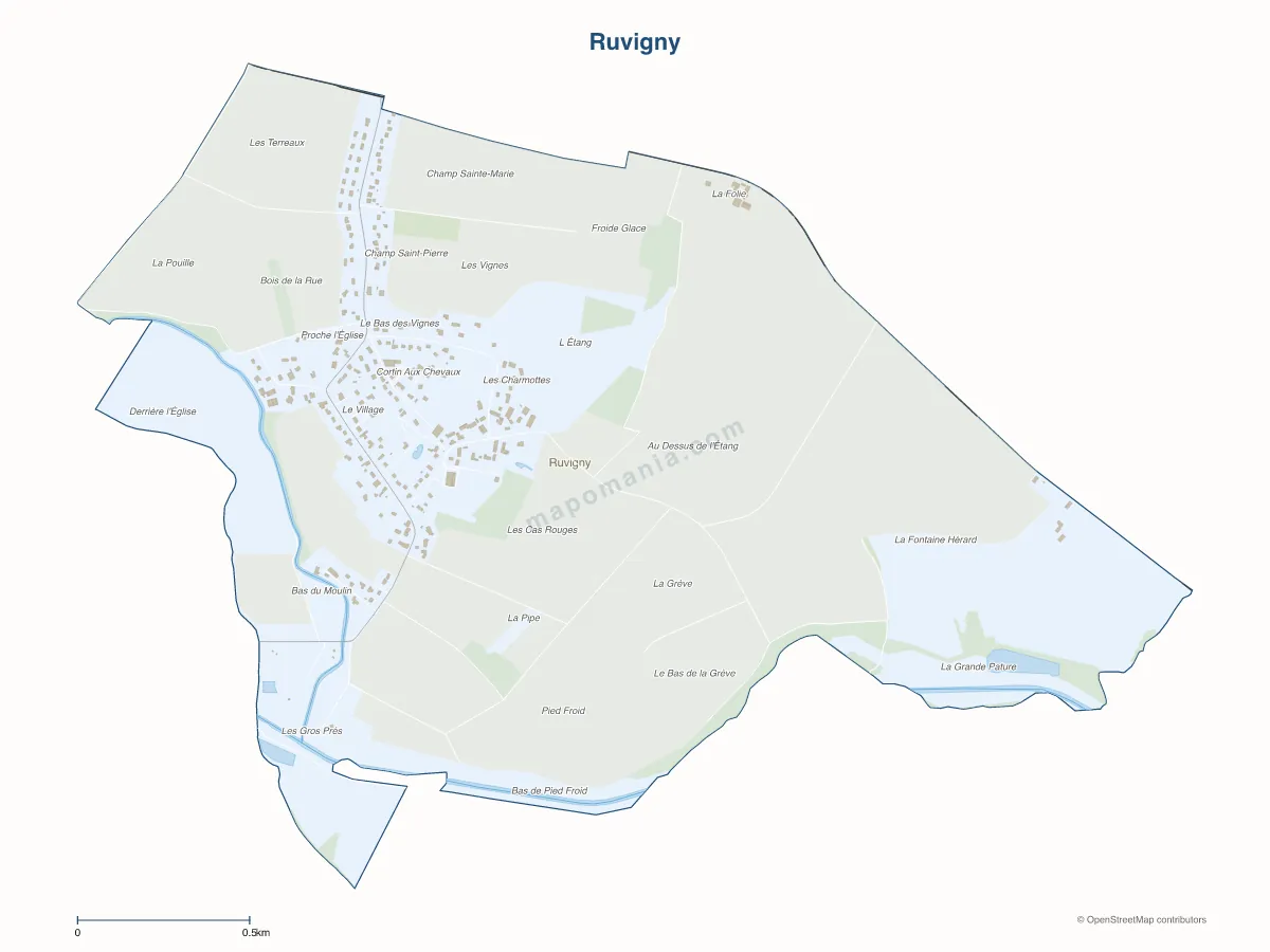 Carte de Ruvigny à personnaliser