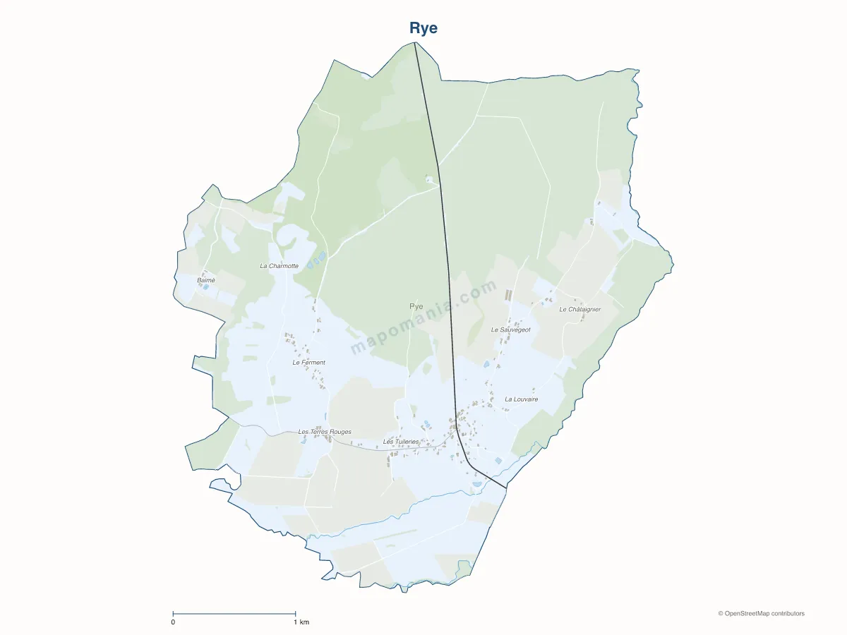 Carte de Rye à personnaliser
