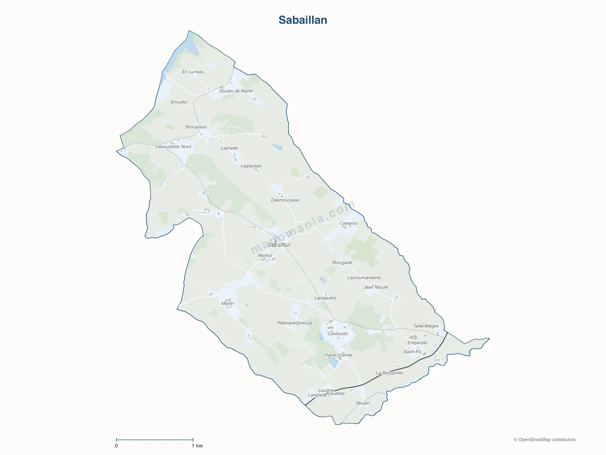 Carte de Sabaillan à personnaliser