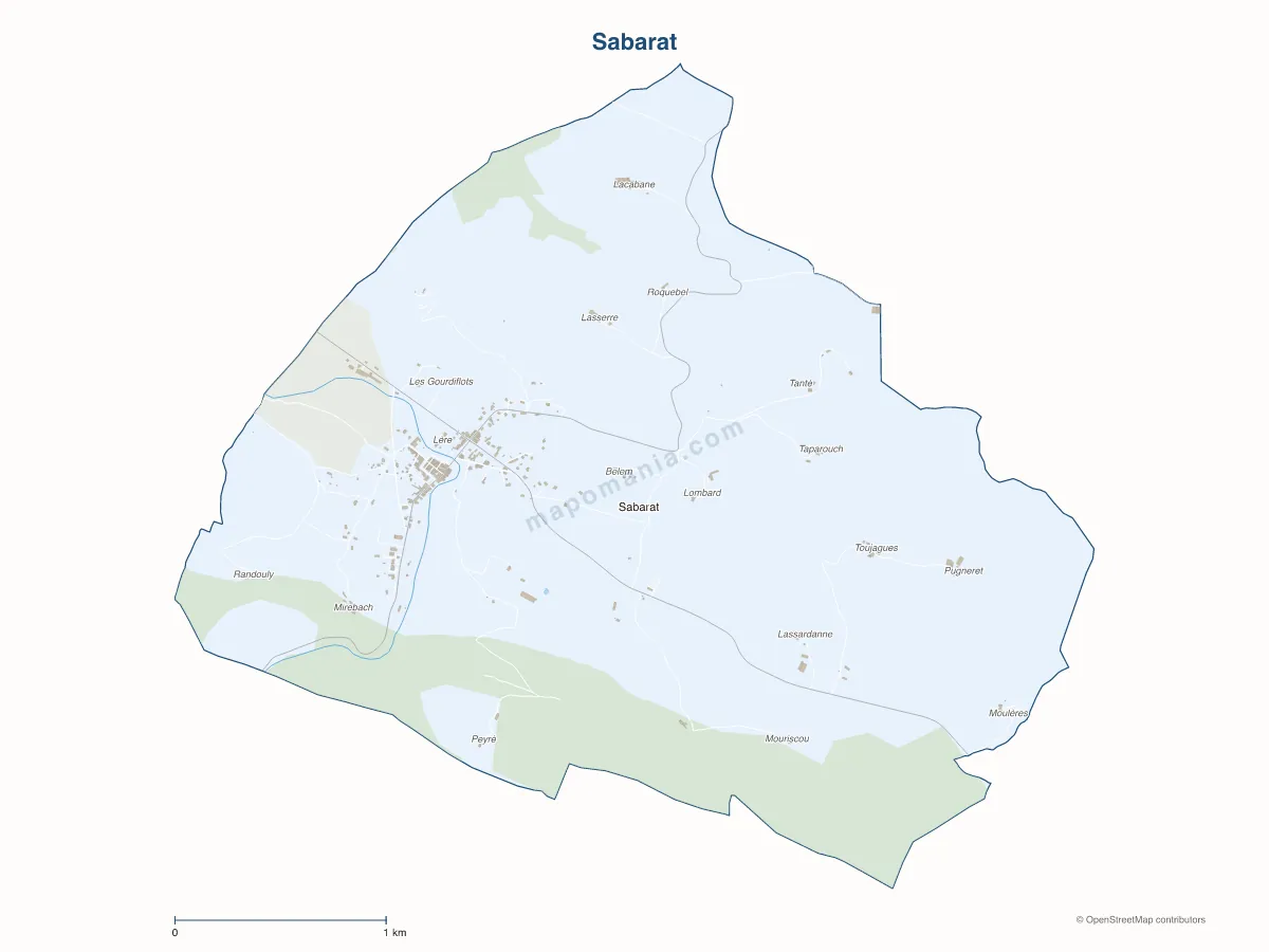 Carte de Sabarat à personnaliser