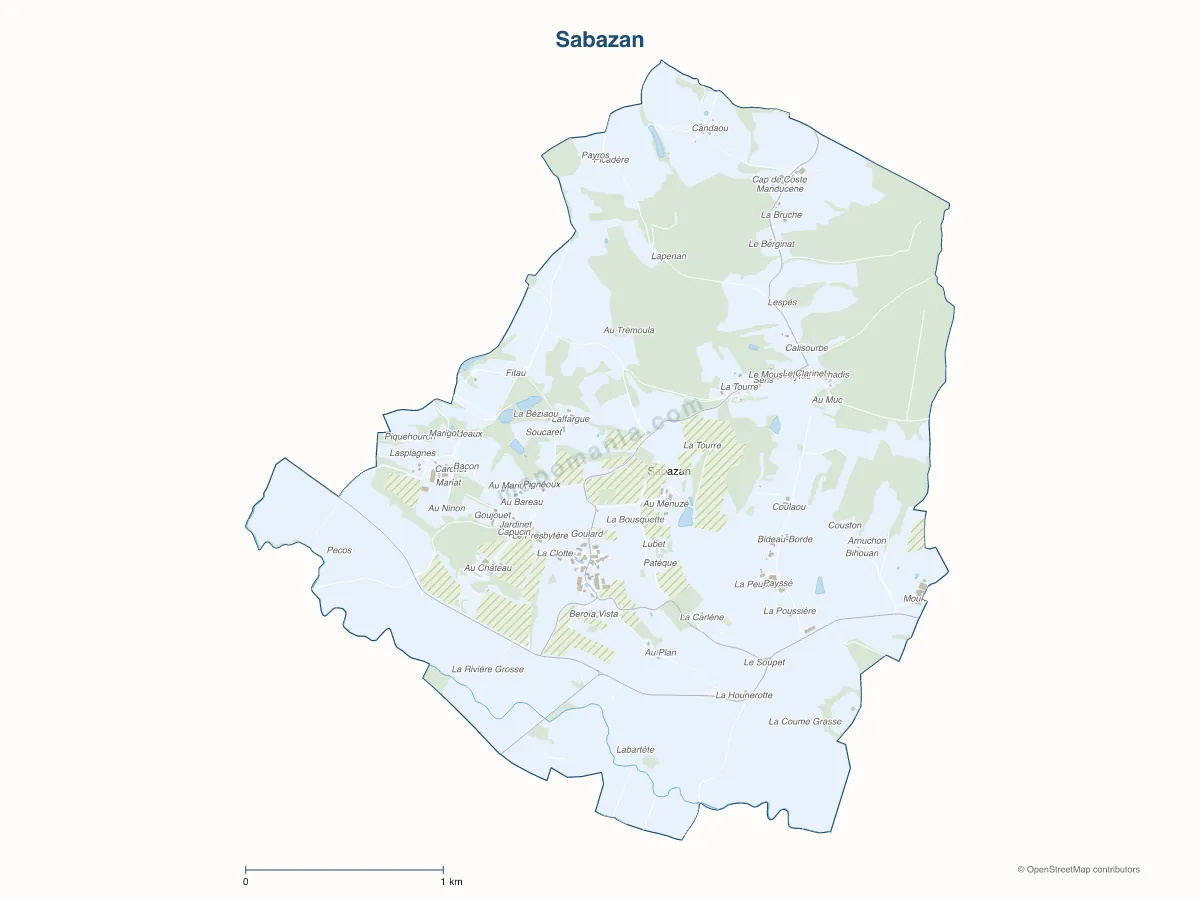 Carte de Sabazan à personnaliser