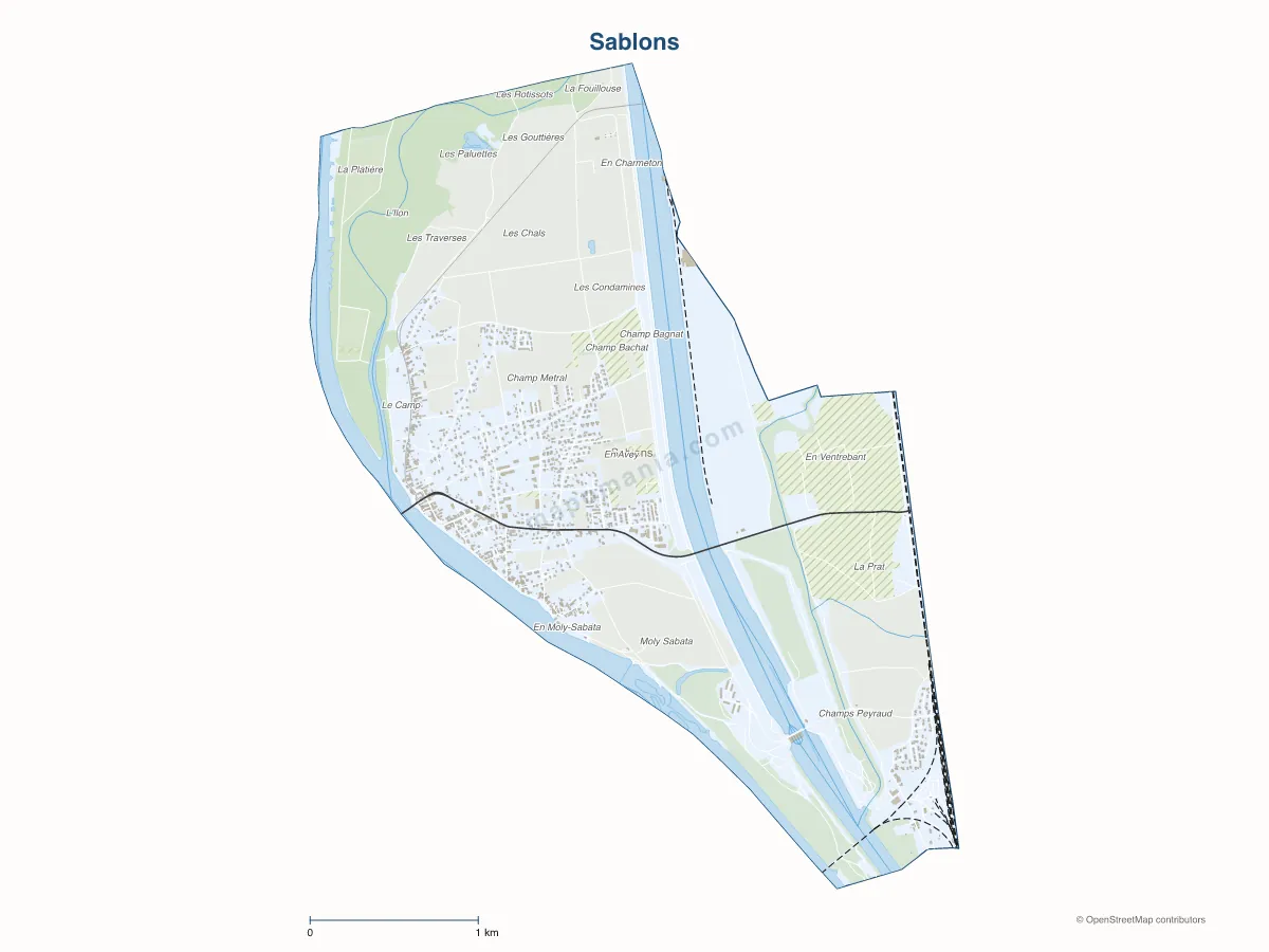 Carte de Sablons à personnaliser