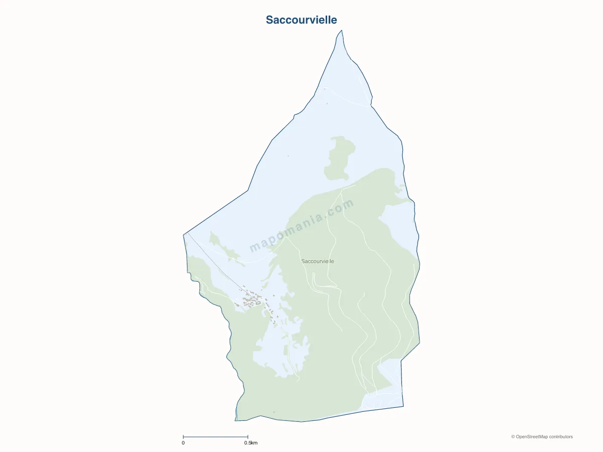Carte de Saccourvielle à personnaliser