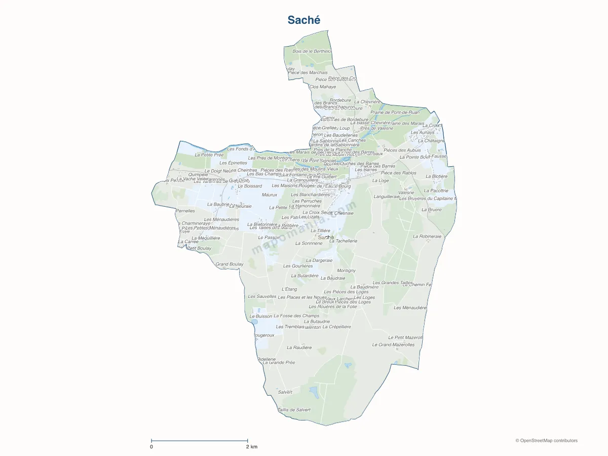 Carte de Saché à personnaliser