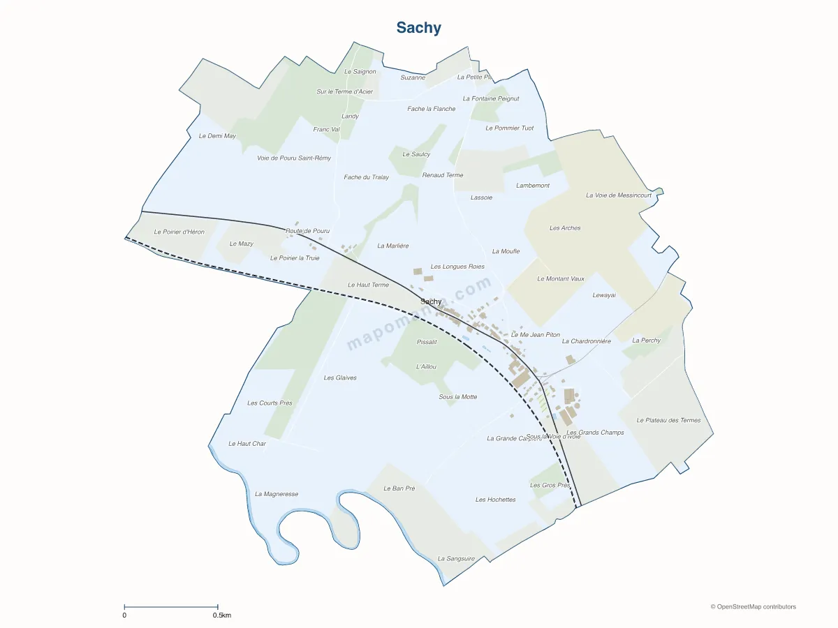 Carte de Sachy à personnaliser