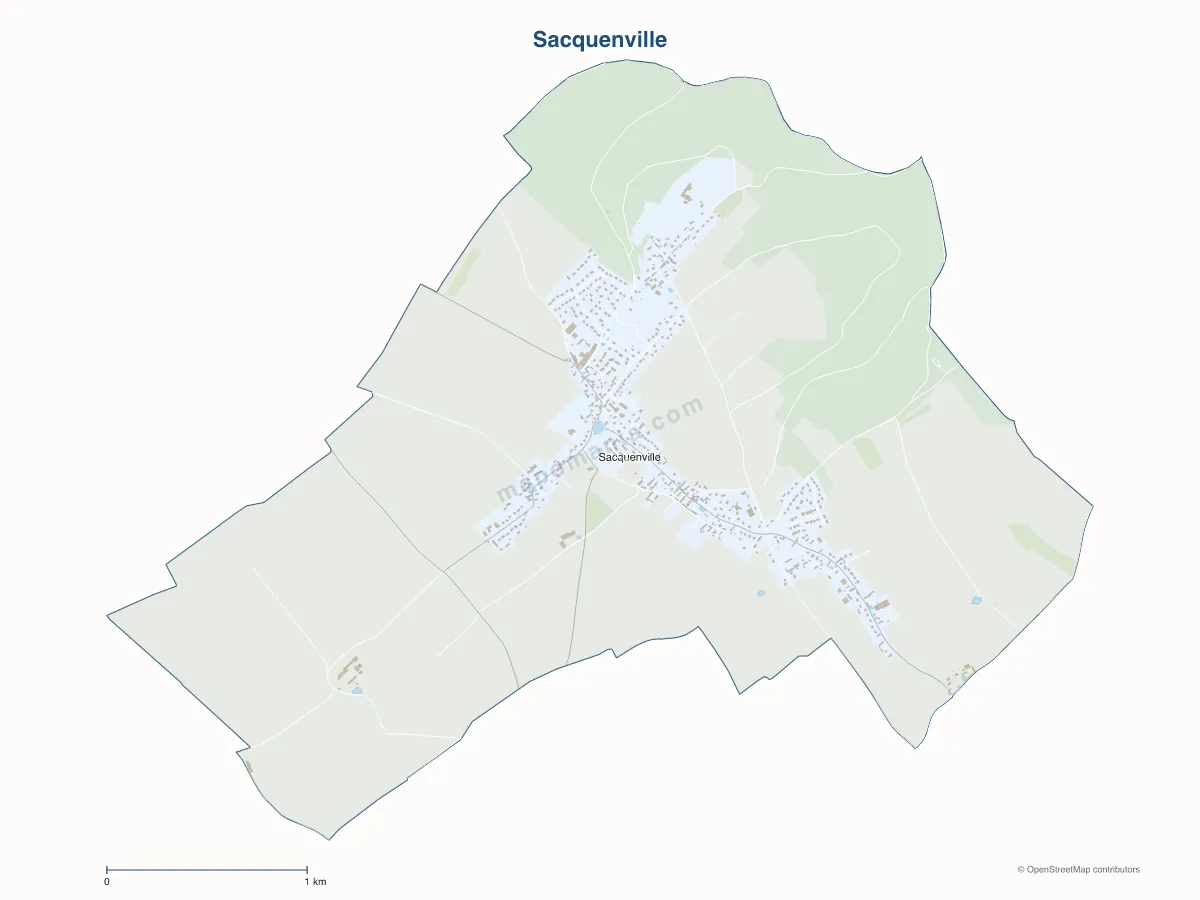 Carte de Sacquenville à personnaliser