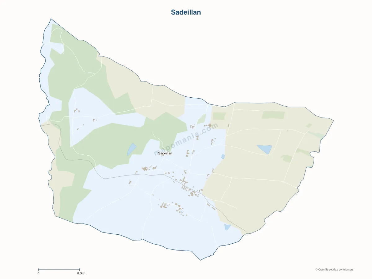 Carte de Sadeillan à personnaliser