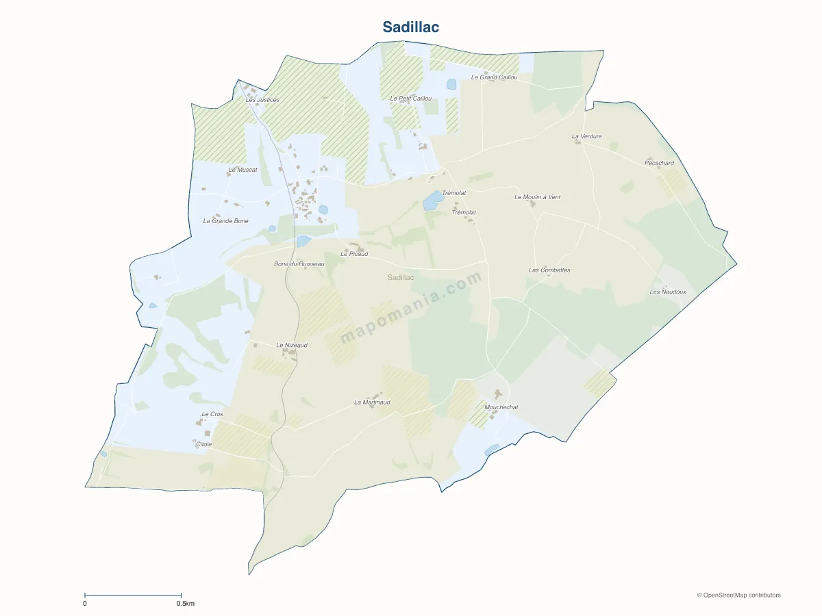 Carte de Sadillac à personnaliser