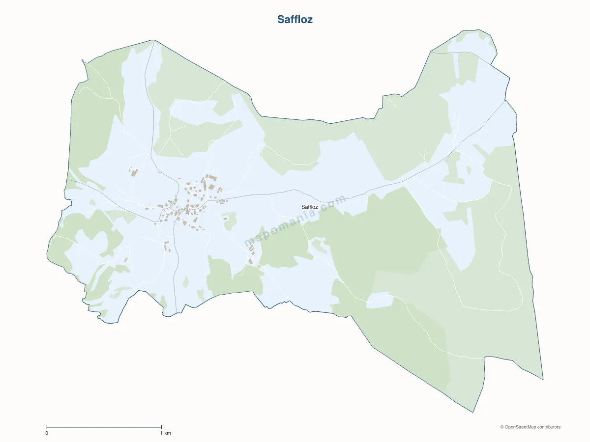 Carte de Saffloz à personnaliser
