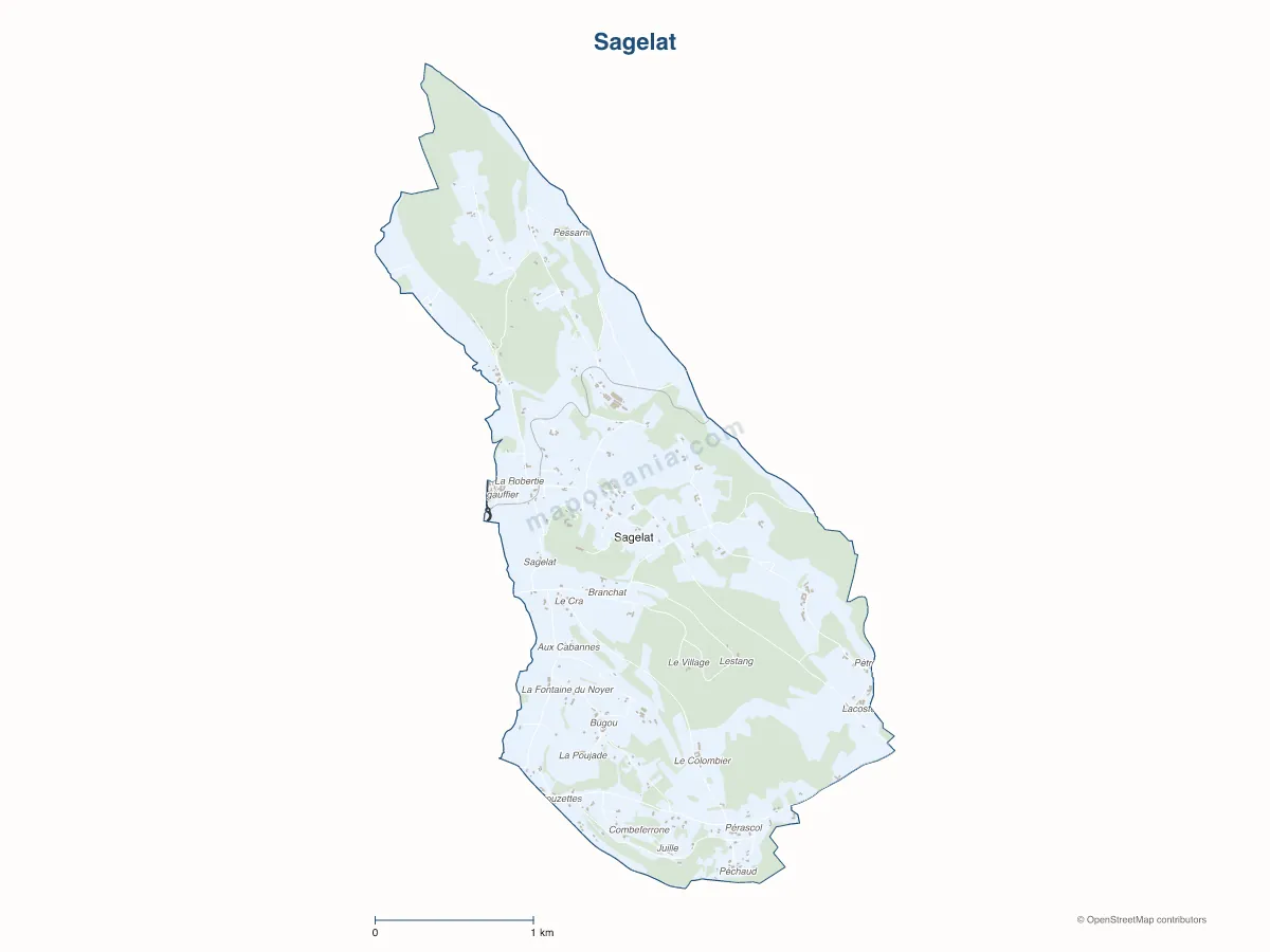 Carte de Sagelat à personnaliser