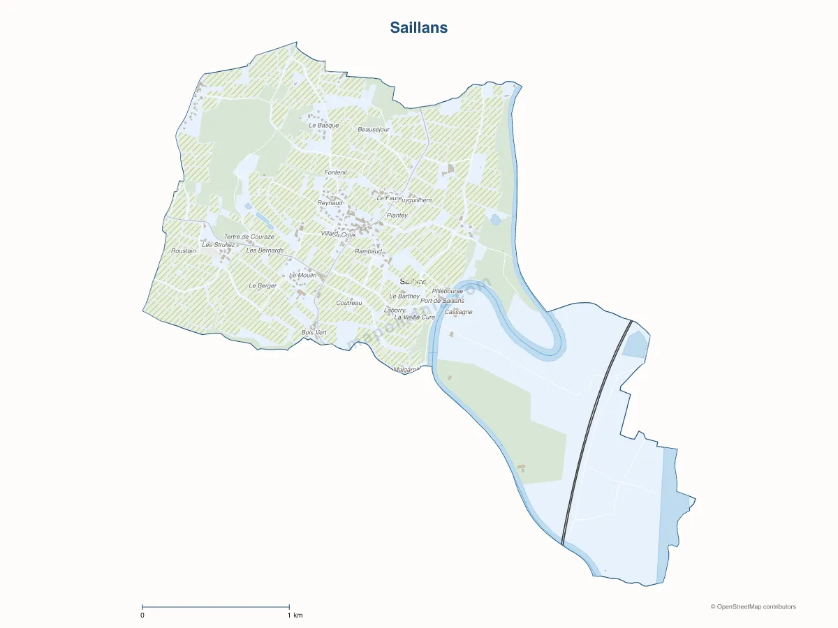 Carte de Saillans à personnaliser