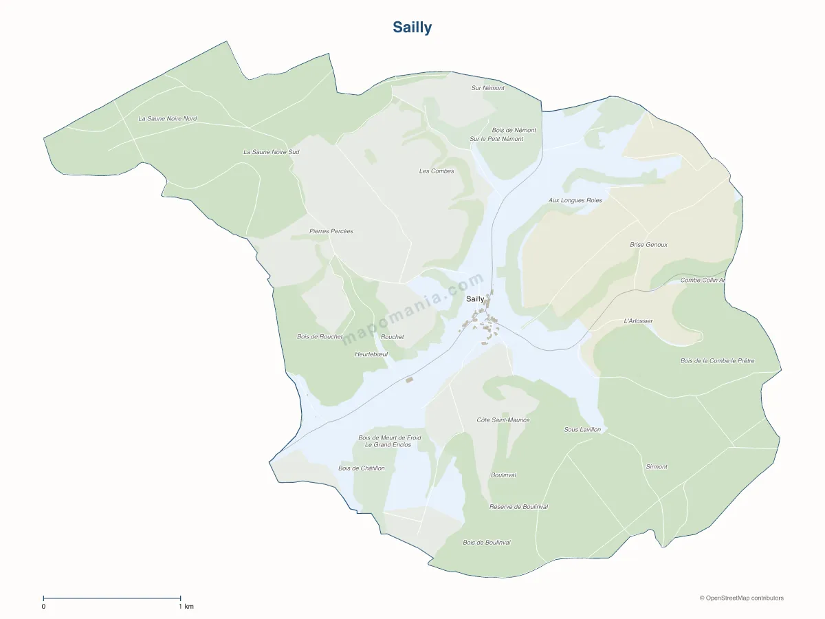 Carte de Sailly à personnaliser