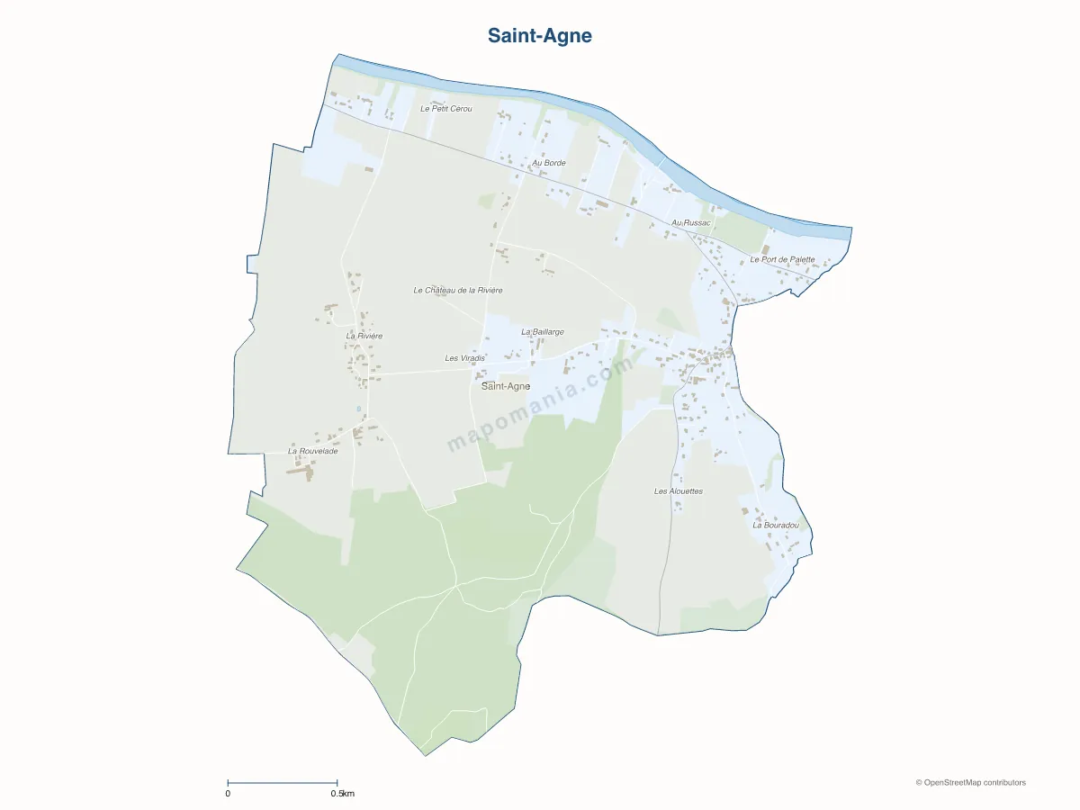 Carte de Saint-Agne à personnaliser