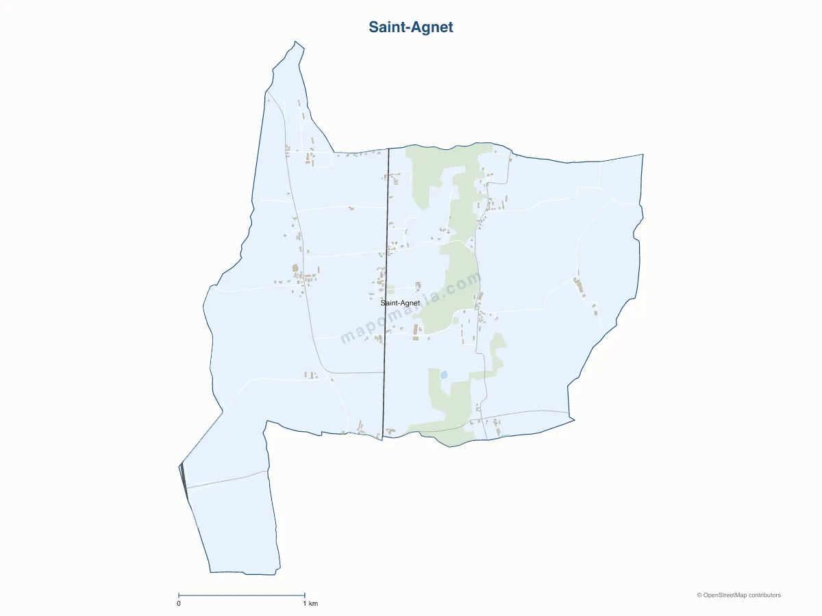 Carte de Saint-Agnet à personnaliser
