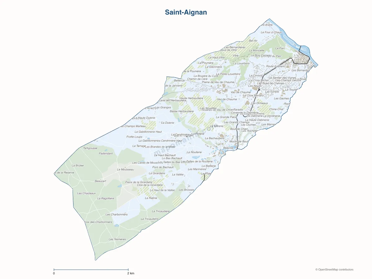Carte de Saint-Aignan à personnaliser