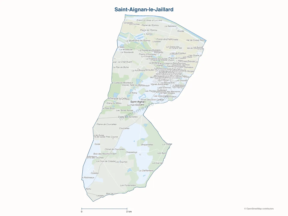 Carte de Saint-Aignan-le-Jaillard à personnaliser