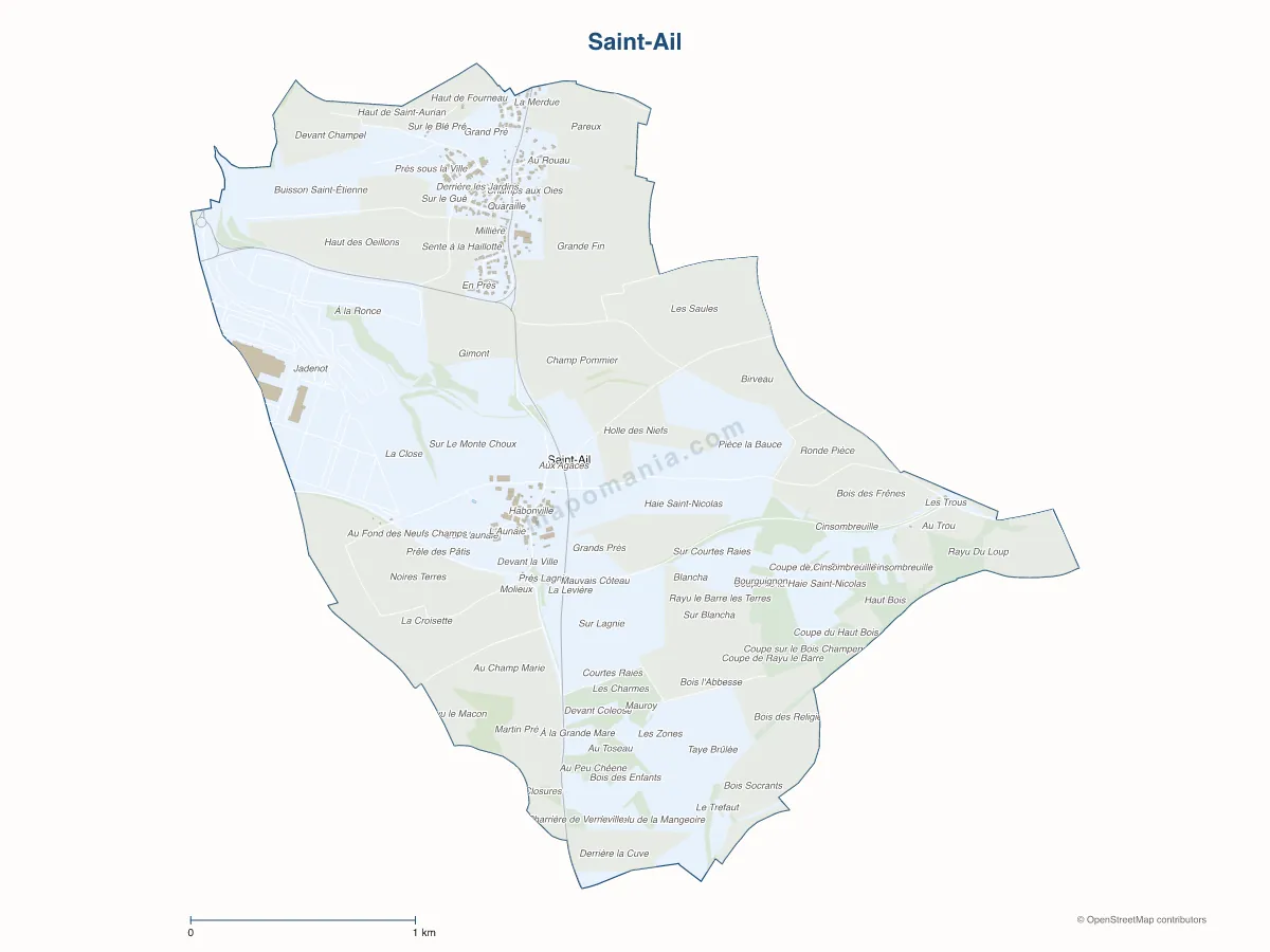Carte de Saint-Ail à personnaliser
