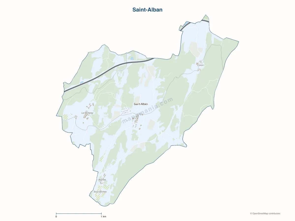 Carte de Saint-Alban à personnaliser