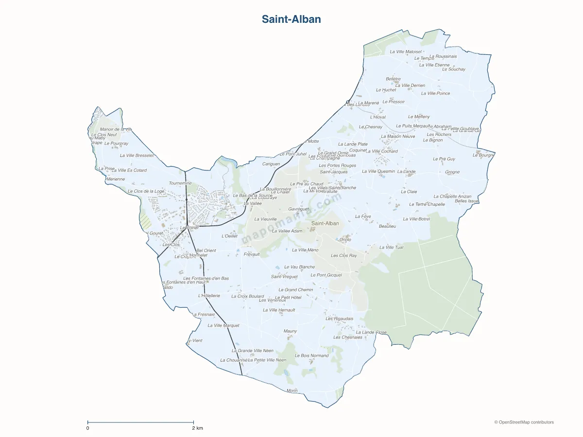 Carte de Saint-Alban à personnaliser